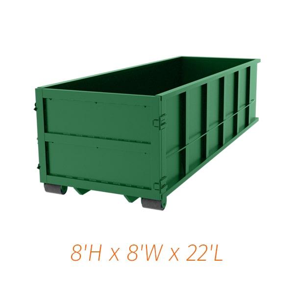 it may be possible to place a 40-yard dumpster on the street, but you will need to obtain proper permits and follow any local regulations